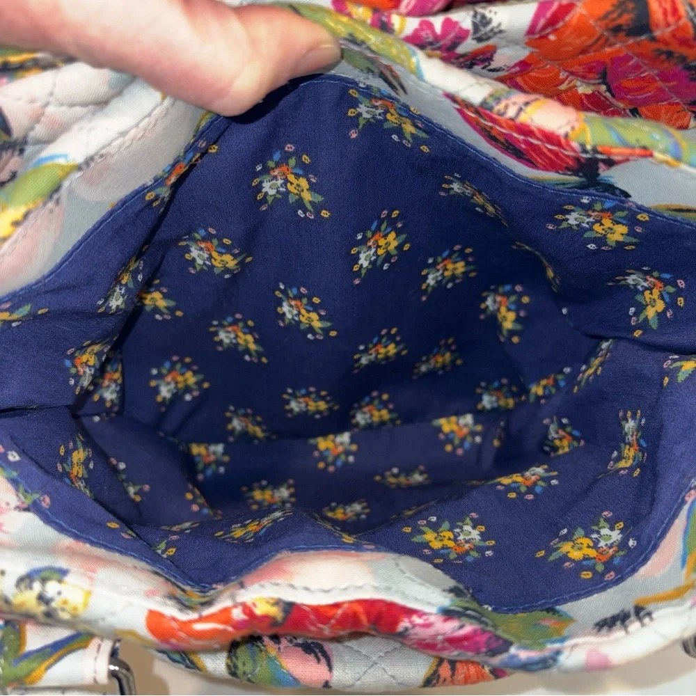 Vera Bradley Sea Air Floral Triple Compartment Large Shoulder Bag